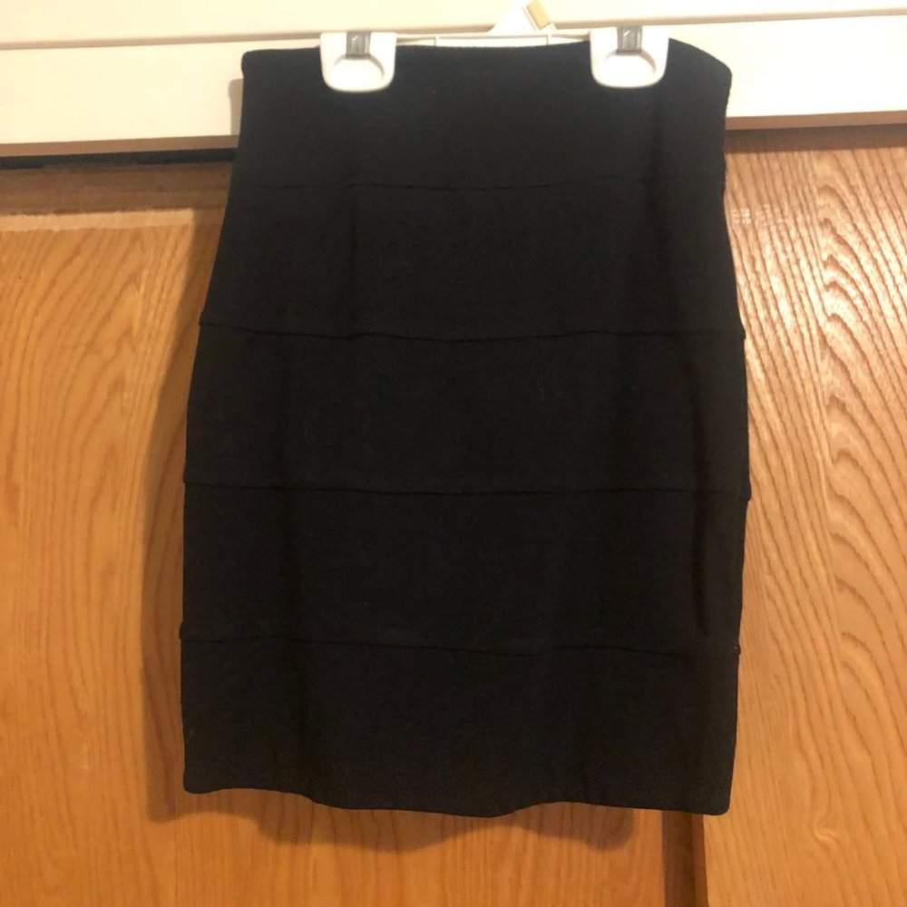 Black Fitted Mini Skirt